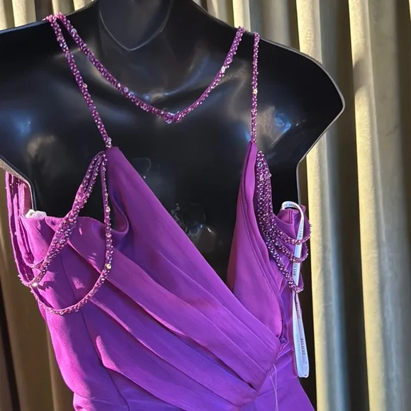 Women's Belsoie L214003 Tiffany Chiffon Fig Gown Women's Belsoie L214003 Tiffany Chiffon Fig Gown